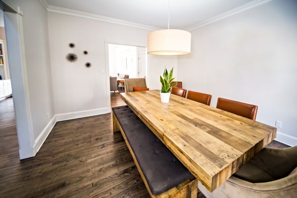 Dining Table Wood Staining